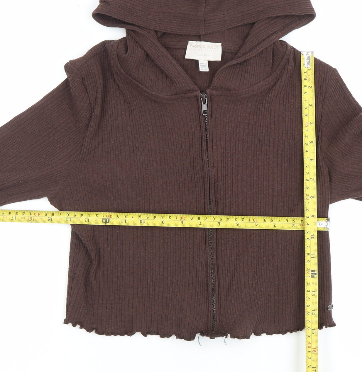 Teens UK Size XL Pull&Bear Brown Full Zip Hoodie