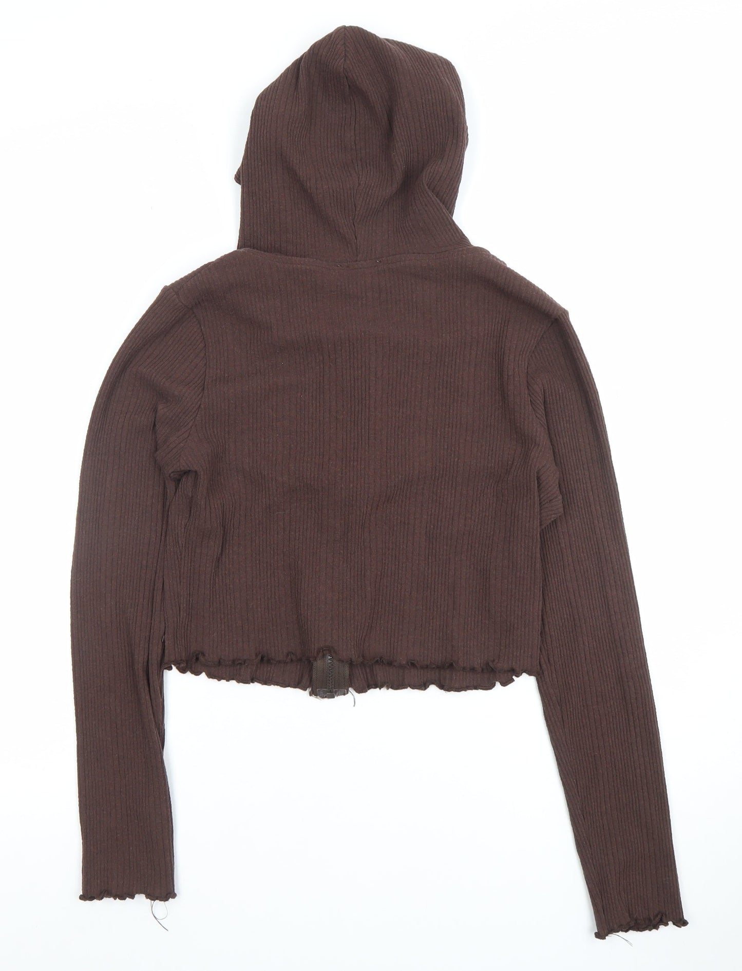Teens UK Size XL Pull&Bear Brown Full Zip Hoodie