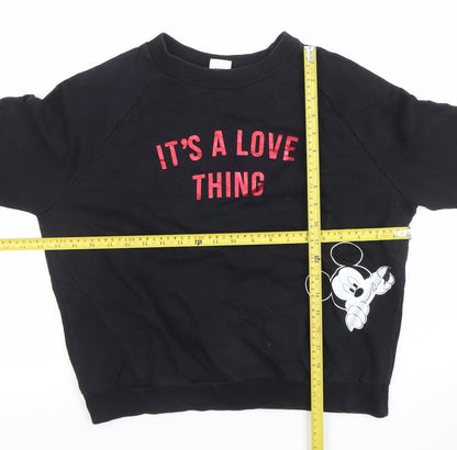Womens UK Size S Disney Black Pullover Sweatshirt