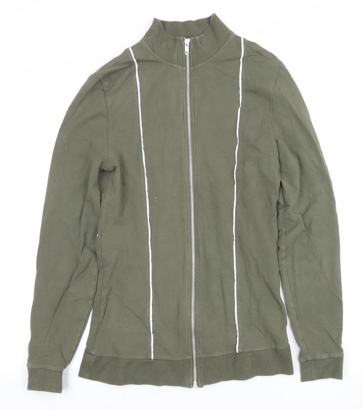 Mens UK Size S ASOS Green Full Zip Sweatshirt