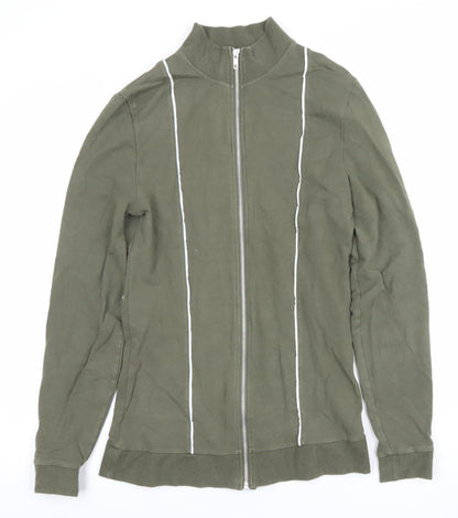 Mens UK Size S ASOS Green Full Zip Sweatshirt