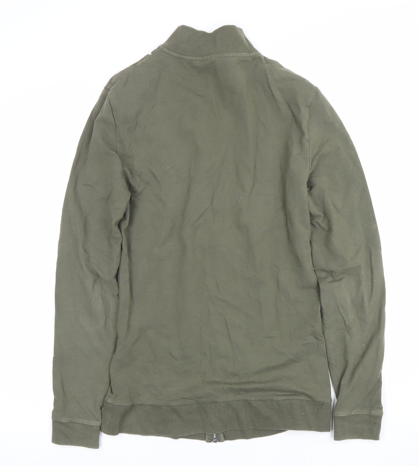 Mens UK Size S ASOS Green Full Zip Sweatshirt
