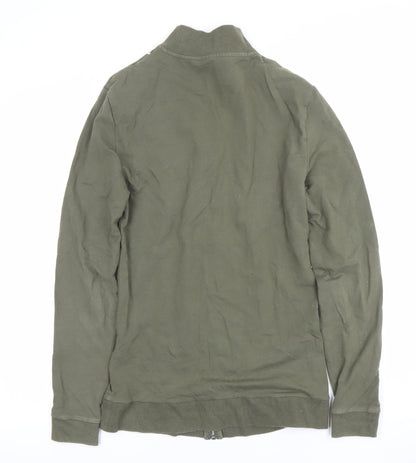 Mens UK Size S ASOS Green Full Zip Sweatshirt