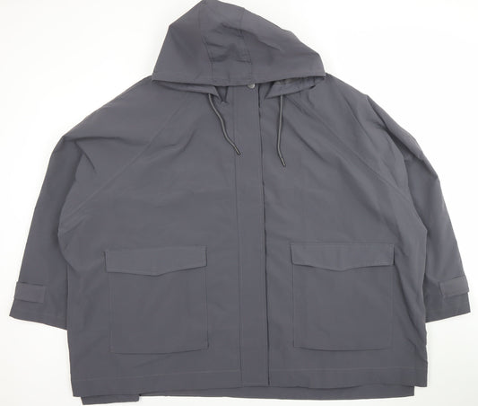 Womens UK Size 16 Yours Grey Rain Coat