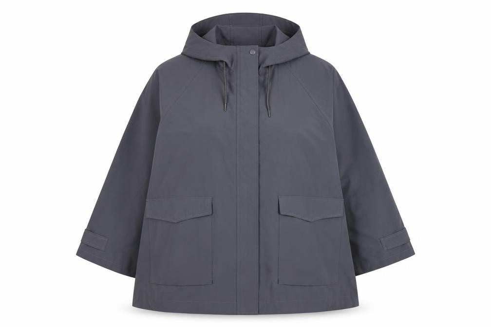 Womens UK Size 16 Yours Grey Rain Coat
