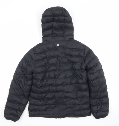 Mountain Warehouse Boys Black 9-10 Years Puffer Jacket Lightweight Hooded