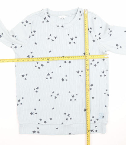 FatFace Womens Blue Star Print Long Sleeve Pyjama Top Size 10