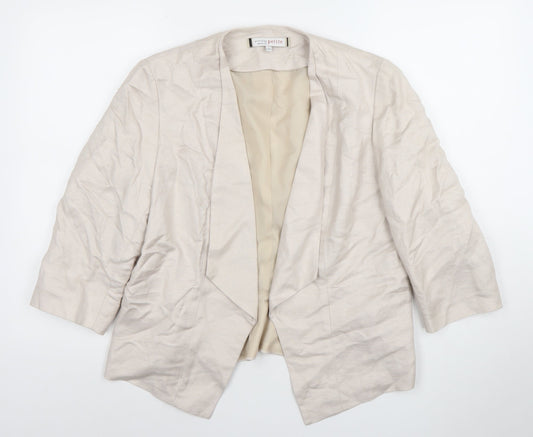 Womens UK Size 16 Principles by Ben de Lisi Petites Beige Suit Jacket
