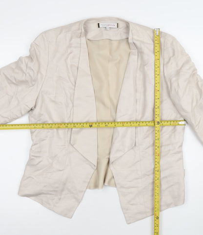 Womens UK Size 16 Principles by Ben de Lisi Petites Beige Suit Jacket