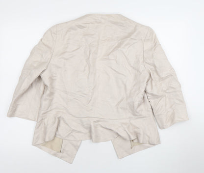 Womens UK Size 16 Principles by Ben de Lisi Petites Beige Suit Jacket