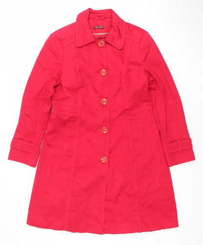 Womens UK Size 12 Savior Red Trench Coat