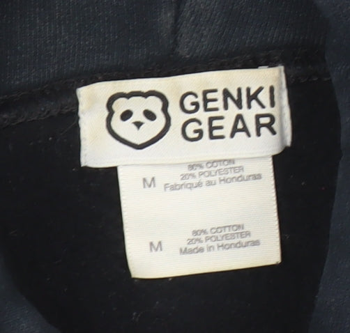 Womens UK Size M Genki Gear Black Pullover Hoodie