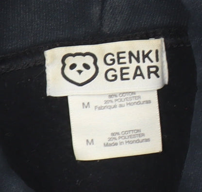 Womens UK Size M Genki Gear Black Pullover Hoodie