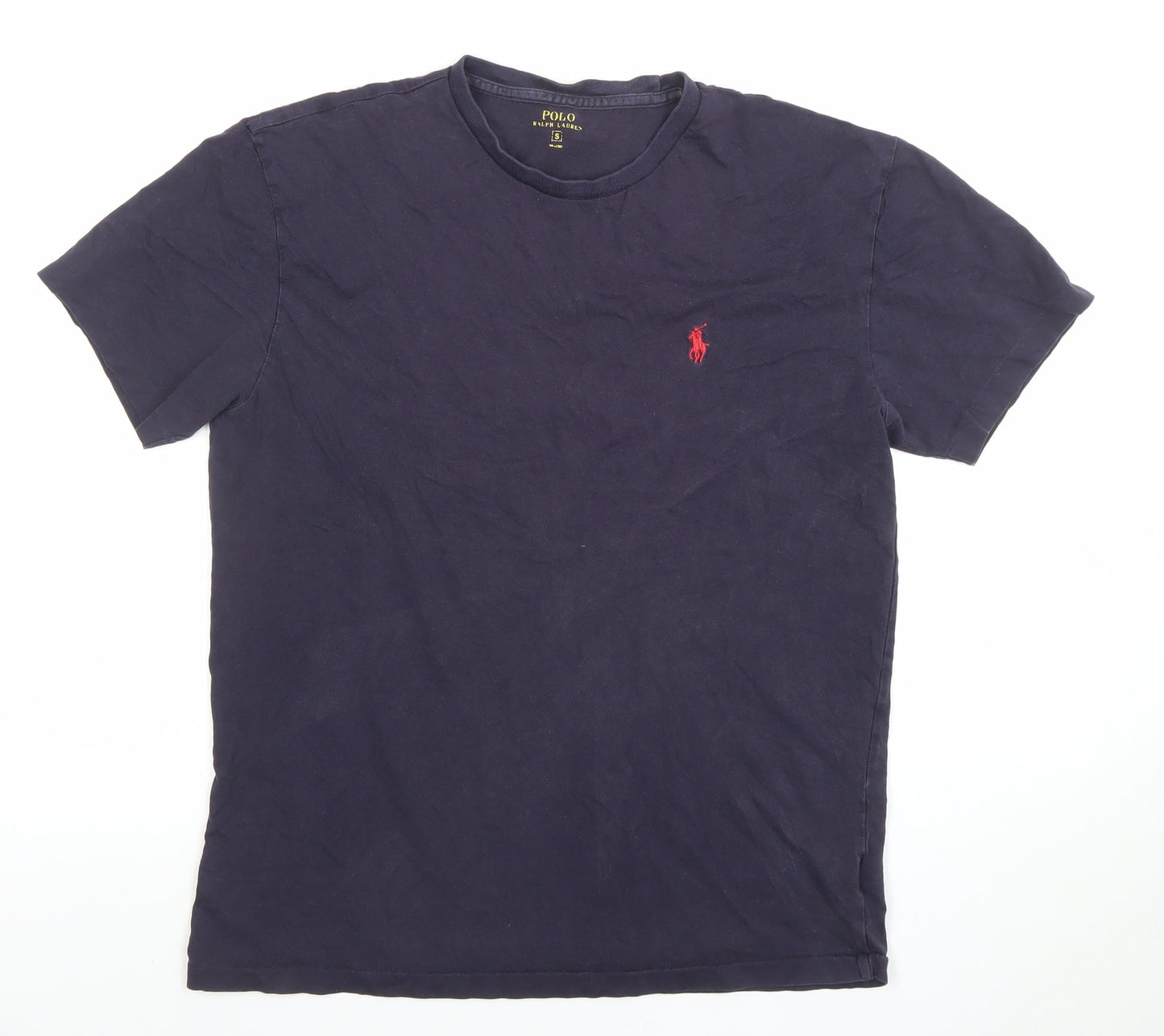 Ralph Lauren Men's Blue Small Crew Neck Cotton T-Shirt