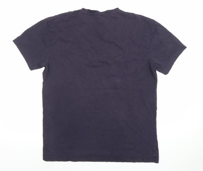 Ralph Lauren Men's Blue Small Crew Neck Cotton T-Shirt