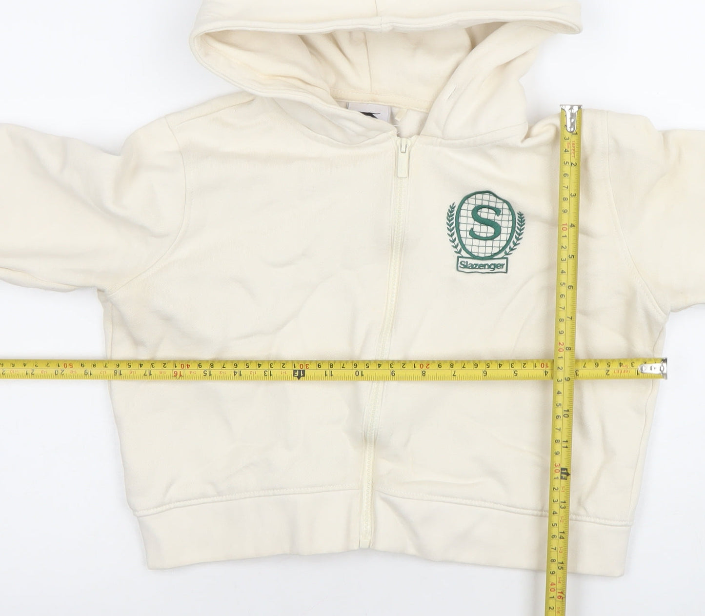 Womens UK Size 10 Slazenger Ivory Full Zip Hoodie