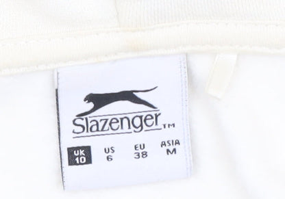 Womens UK Size 10 Slazenger Ivory Full Zip Hoodie