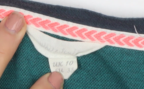 Marks and Spencer Women Green Floral Cotton Shift Dress Size 10