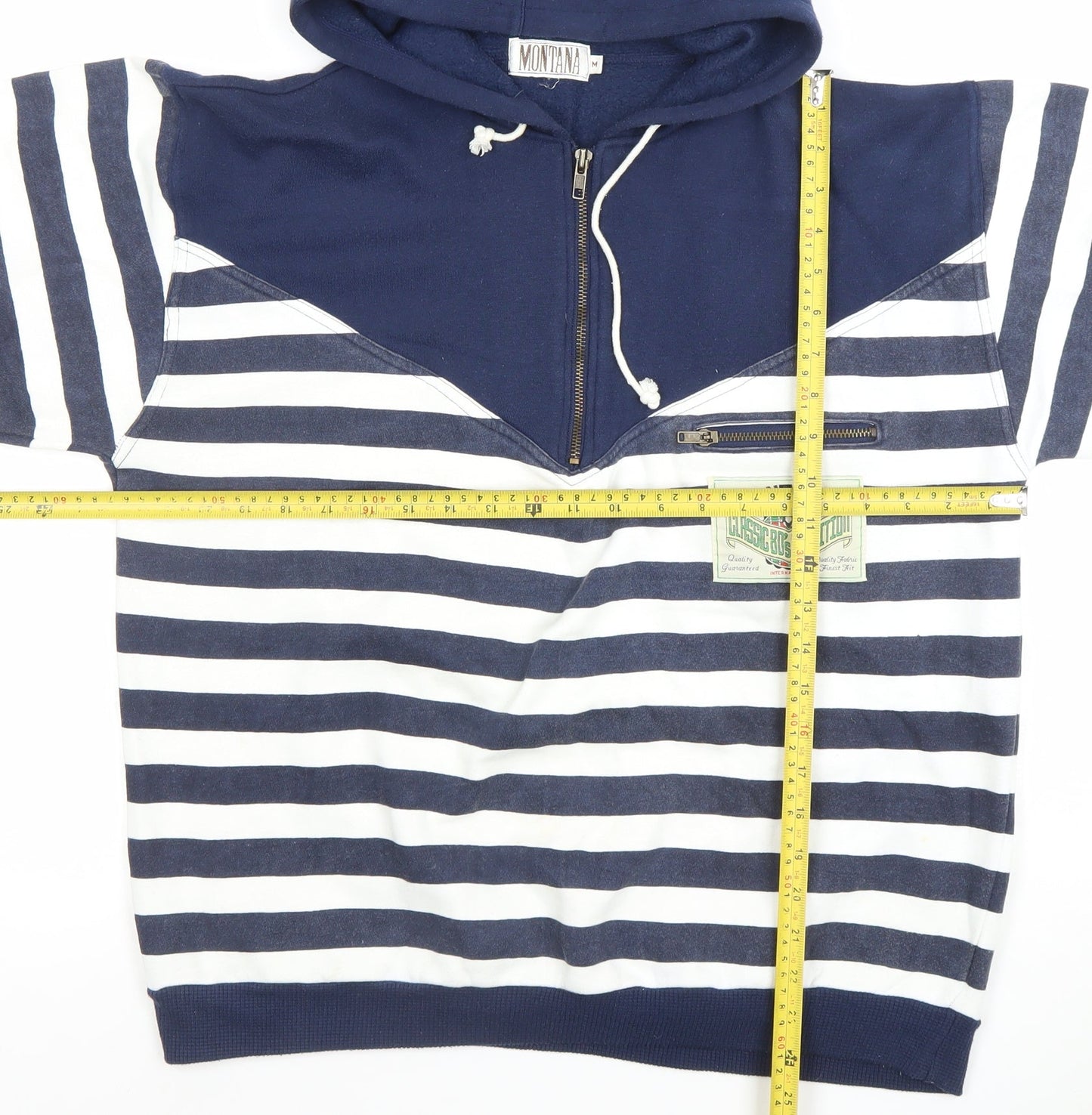 Mens UK Size M Montana Blue Pullover Hoodie