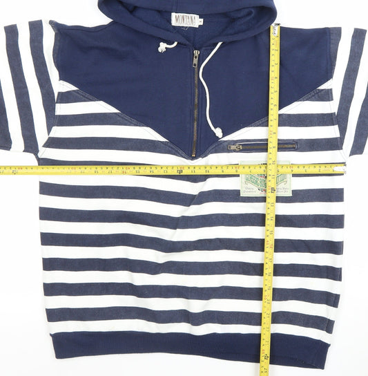 Mens UK Size M Montana Blue Pullover Hoodie