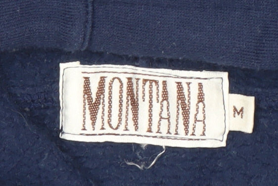 Mens UK Size M Montana Blue Pullover Hoodie