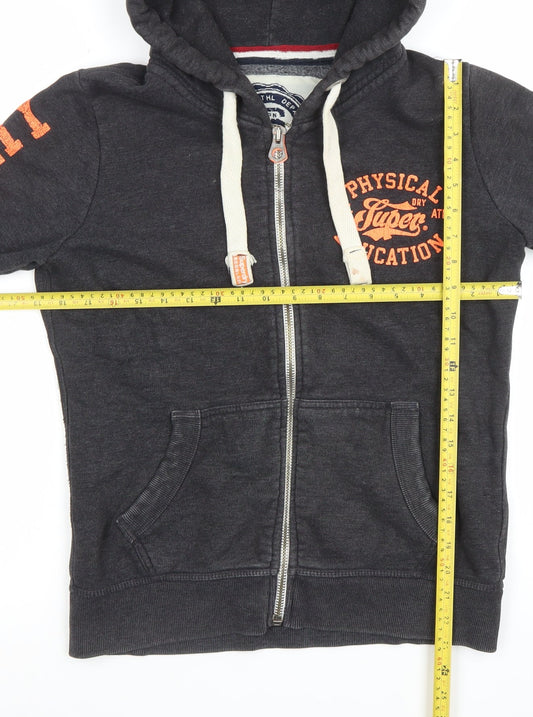 Mens UK Size XS Superdry Grey Full Zip Hoodie
