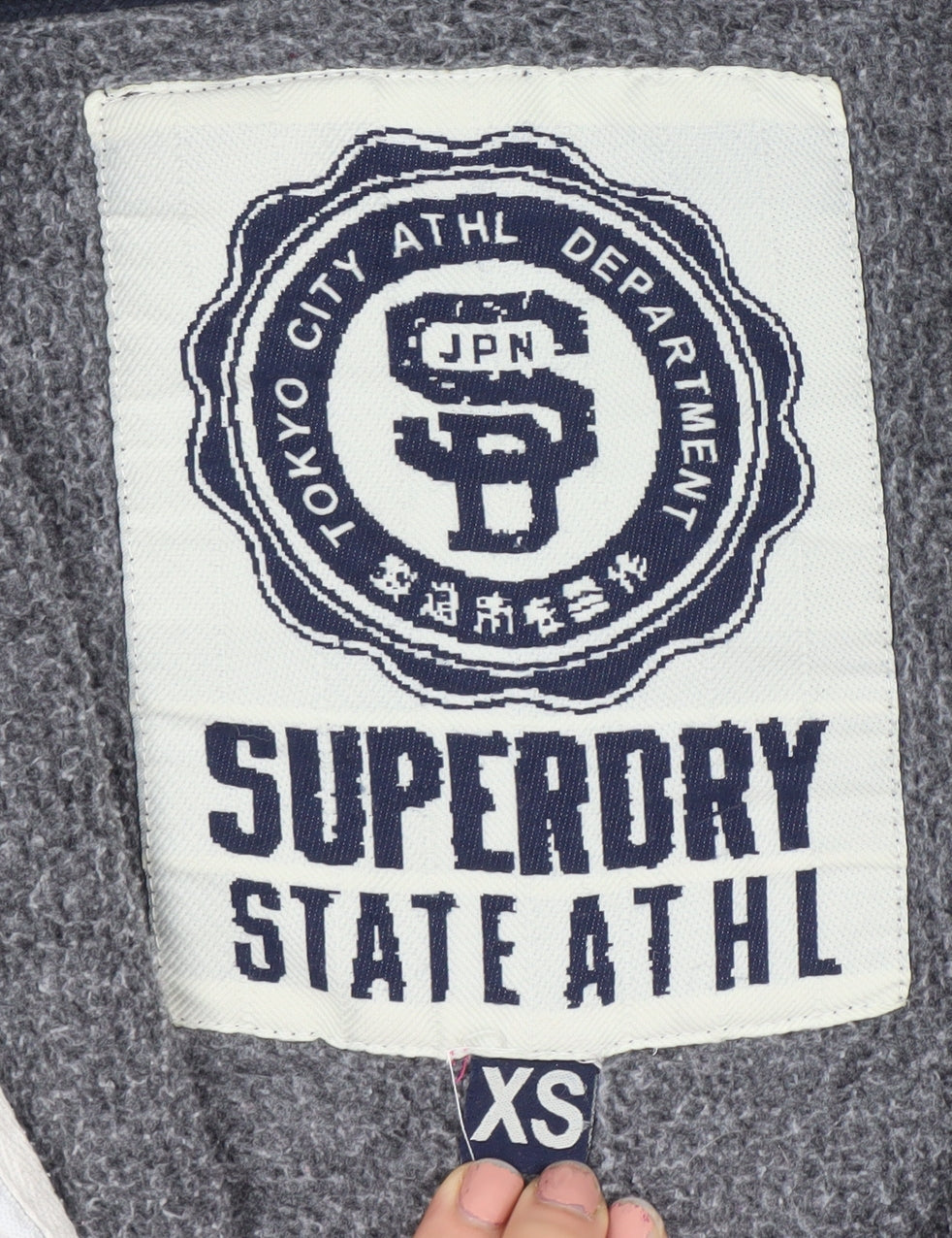 Mens UK Size XS Superdry Grey Full Zip Hoodie