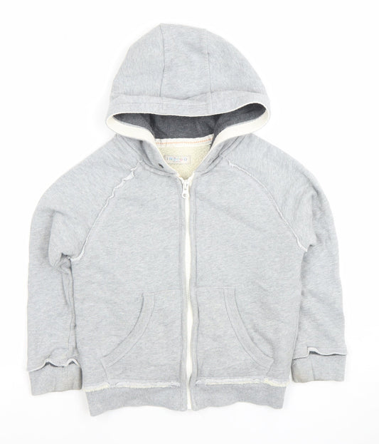 Boys UK Size 5-6 Years Marks and Spencer Grey Full Zip Hoodie