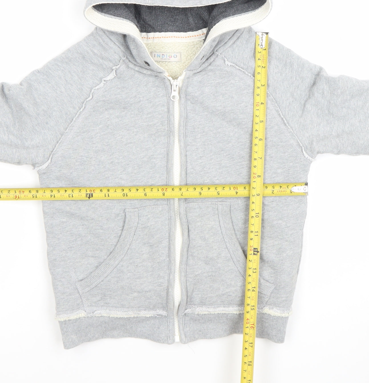 Boys UK Size 5-6 Years Marks and Spencer Grey Full Zip Hoodie