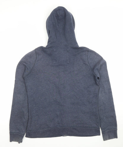 Abercrombie & Fitch Women's Blue Full Zip Hoodie Size L Cotton Blend