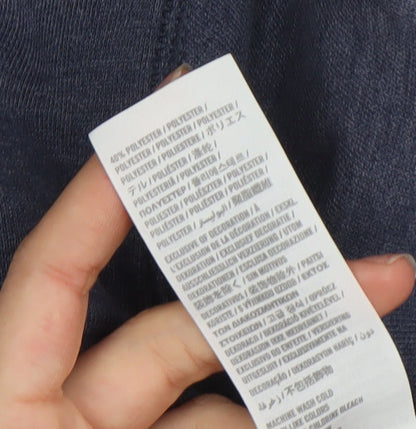 Abercrombie & Fitch Women's Blue Full Zip Hoodie Size L Cotton Blend