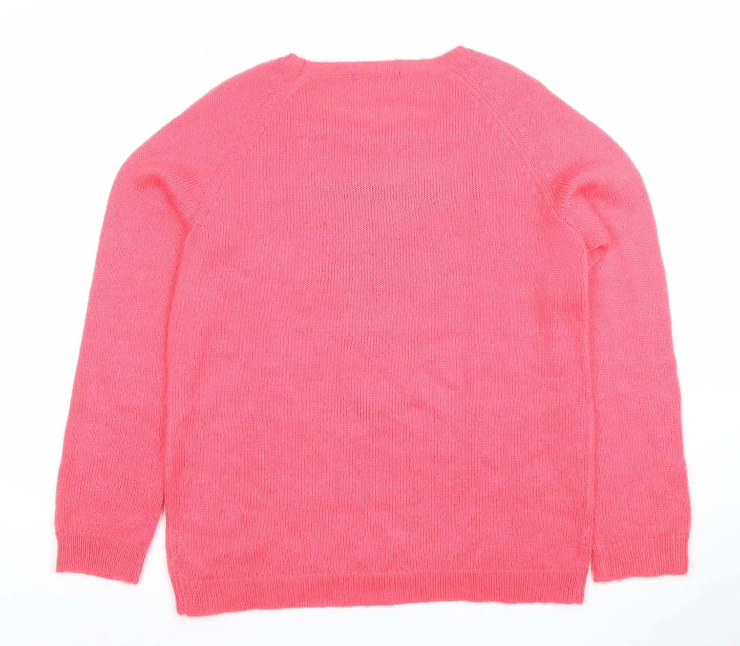 George Womens Pink Zebra Animal Print Crew Neck Jumper Size 12