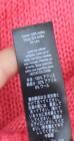 George Womens Pink Zebra Animal Print Crew Neck Jumper Size 12