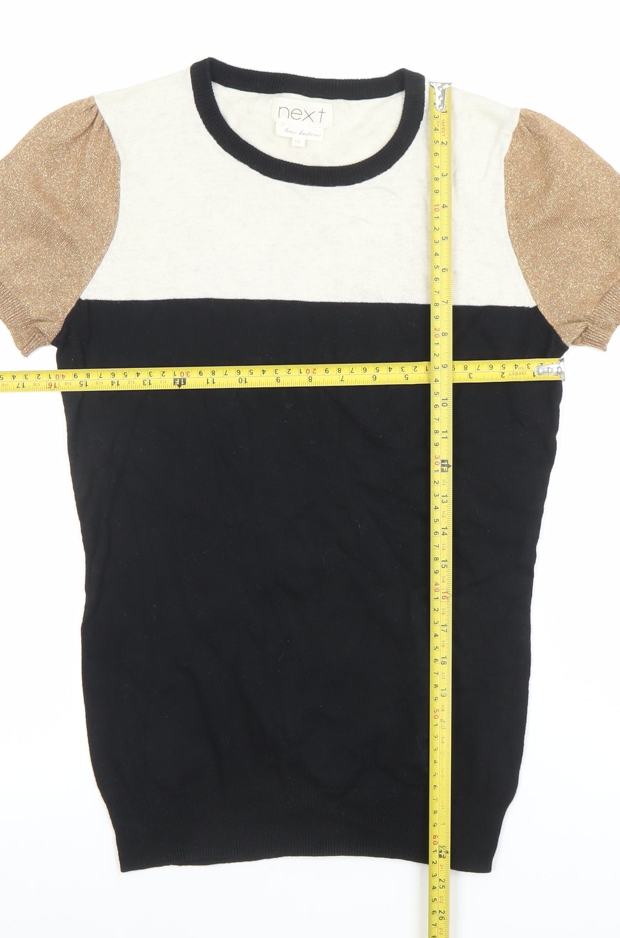 Womens UK Size 12 NEXT Multicoloured Basic T-Shirt