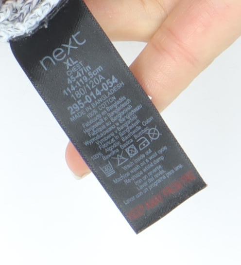 Next Men’s Grey Gradient Cotton Acrylic Knit Jumper XL Crew Neck