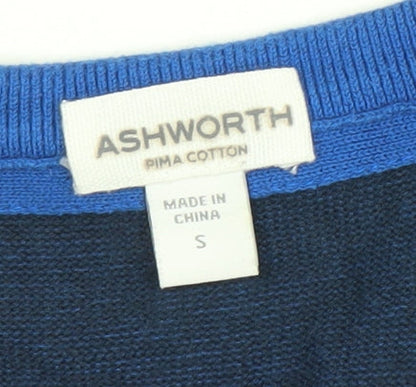 Womens UK Size S Ashworth Blue Pullover Jumper