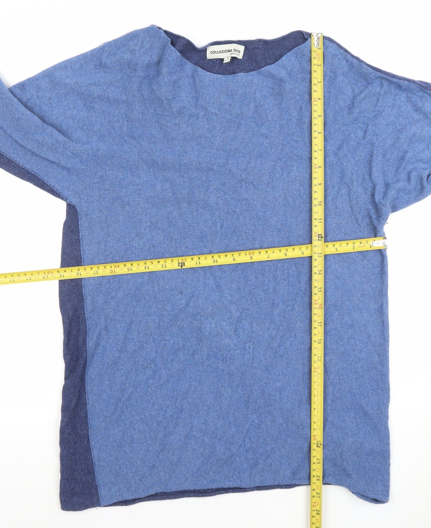 Womens UK Size M Collezione Gaia Blue Pullover Jumper