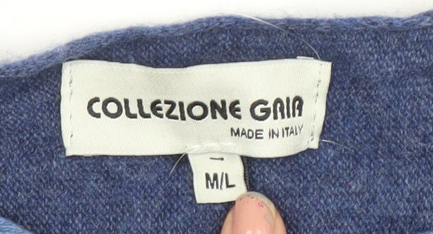 Womens UK Size M Collezione Gaia Blue Pullover Jumper