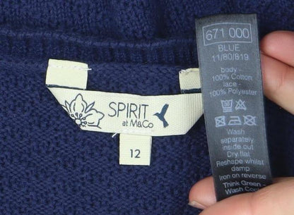 Womens UK Size 12 Esprit Blue Pullover Jumper