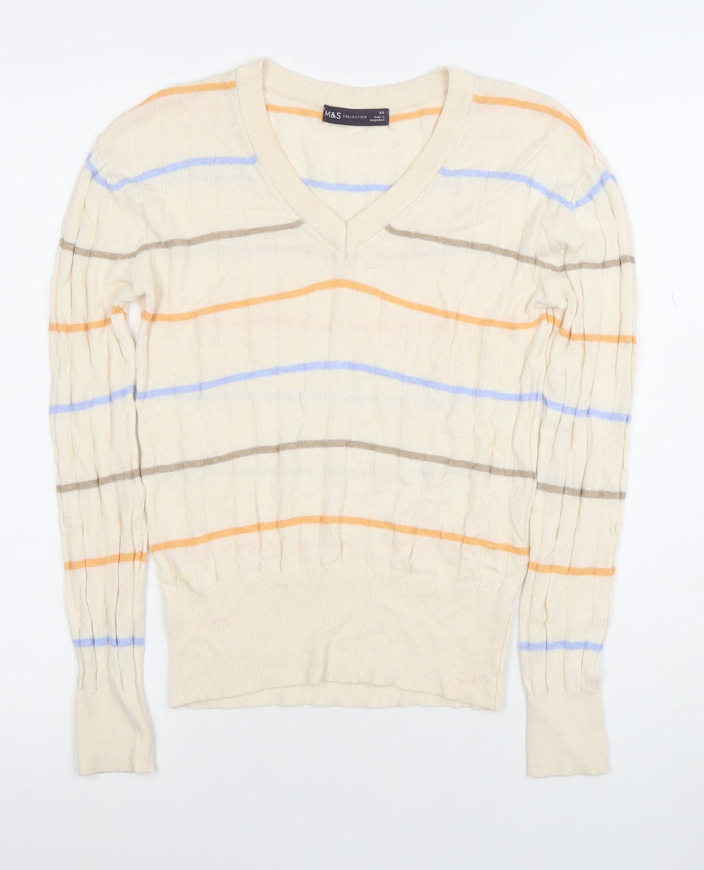 Womens UK Size XS Marks and Spencer Beige Pullover Jumper