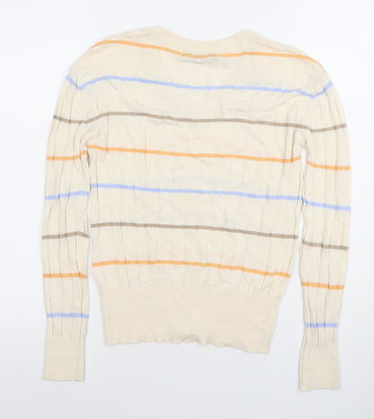 Womens UK Size XS Marks and Spencer Beige Pullover Jumper