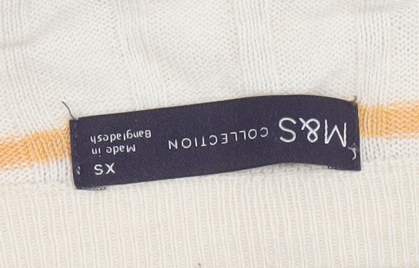 Womens UK Size XS Marks and Spencer Beige Pullover Jumper