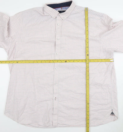 Blue Harbour Men's Pink Check Long Sleeve Cotton Dress Shirt 3XL Regular Fit