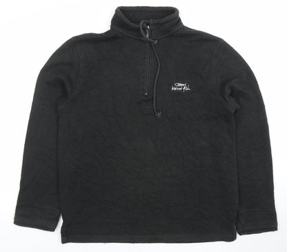 Weird Fish Men’s Black 1/4 Zip Fleece Sweatshirt Size M Regular Fit
