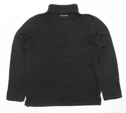 Weird Fish Men’s Black 1/4 Zip Fleece Sweatshirt Size M Regular Fit