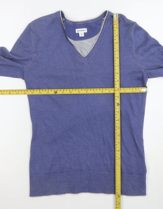 Womens UK Size S Ashworth Blue Pullover Jumper