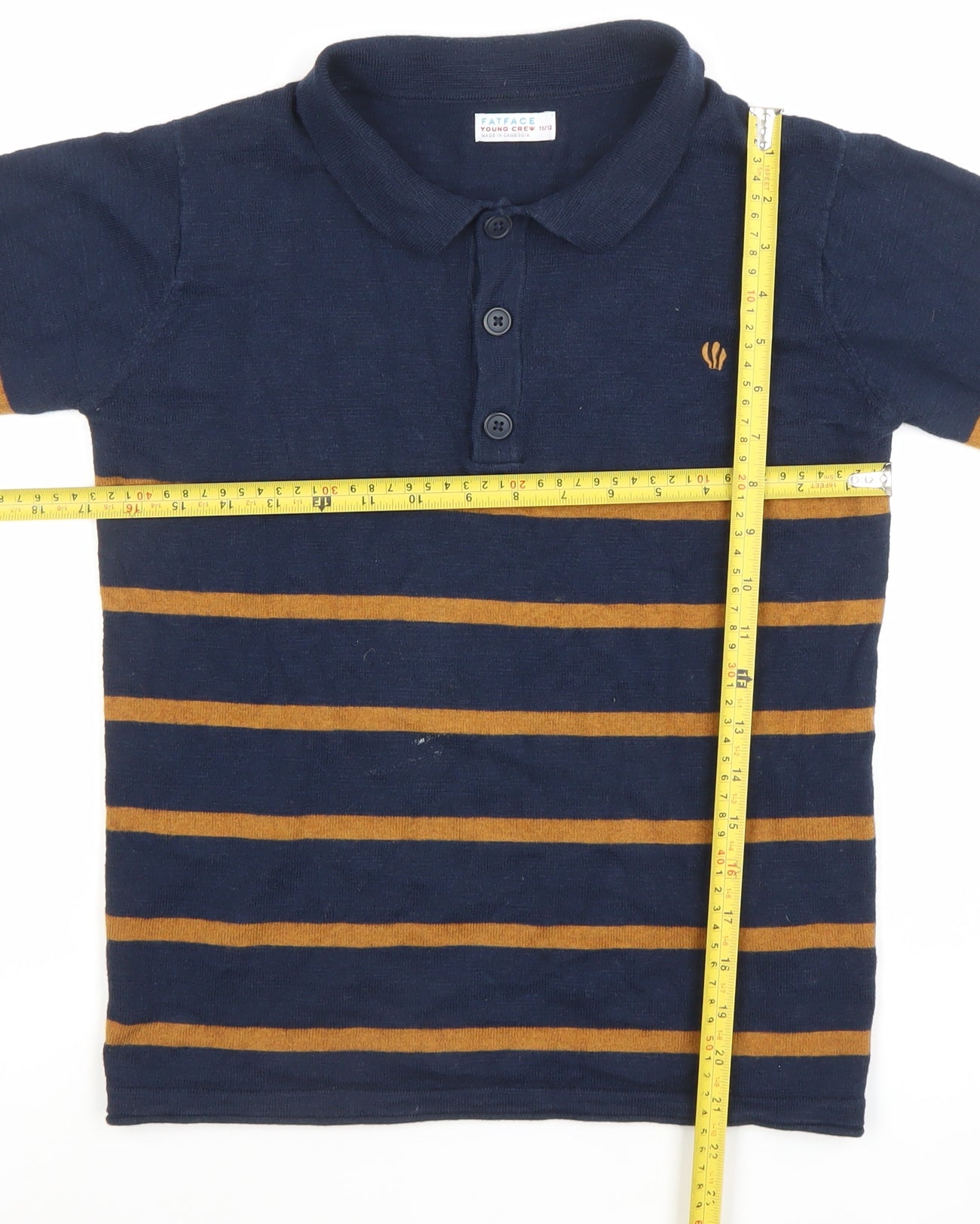 Boys UK Size 11-12 Years FatFace Blue Henley Jumper