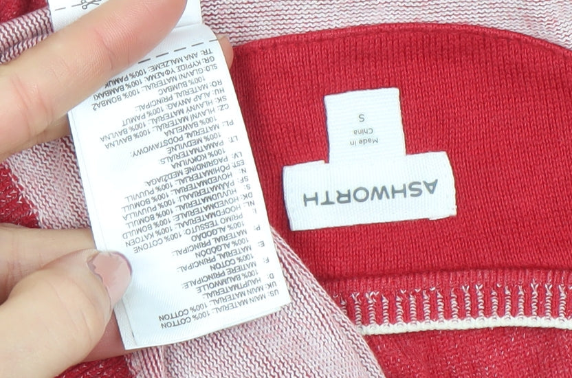Womens UK Size S Ashworth Red Pullover Jumper