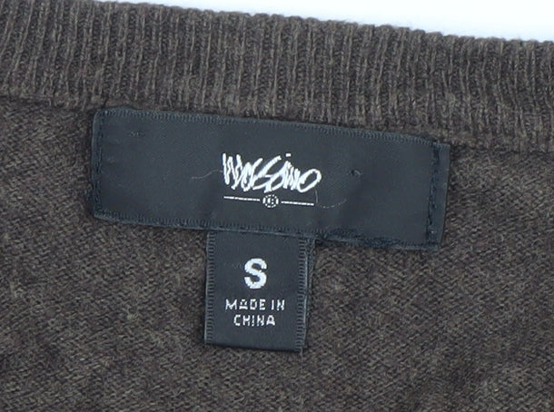 Womens UK Size S Moschino Brown Pullover Jumper