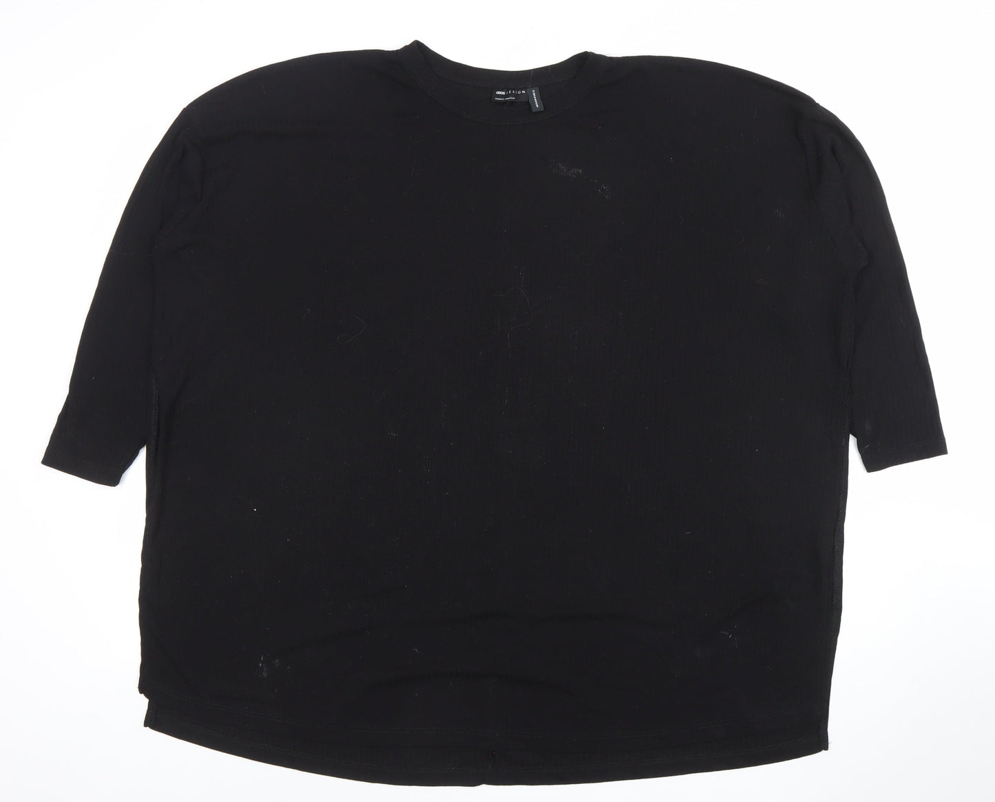 Womens UK Size 16 ASOS Black Basic T-Shirt